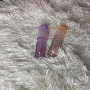 Set of Two Lip Gloss Tubes - Purple and Orange